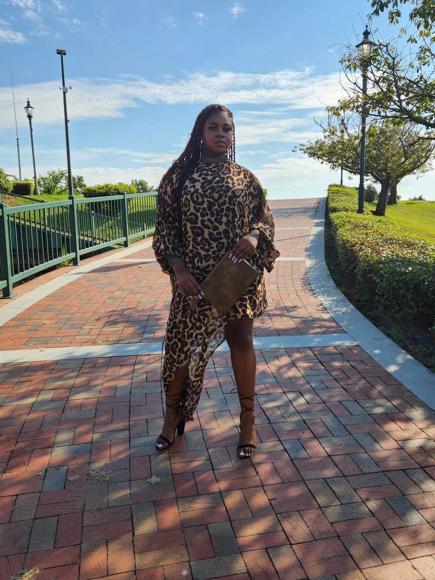 Leopard Asymmetrical Top