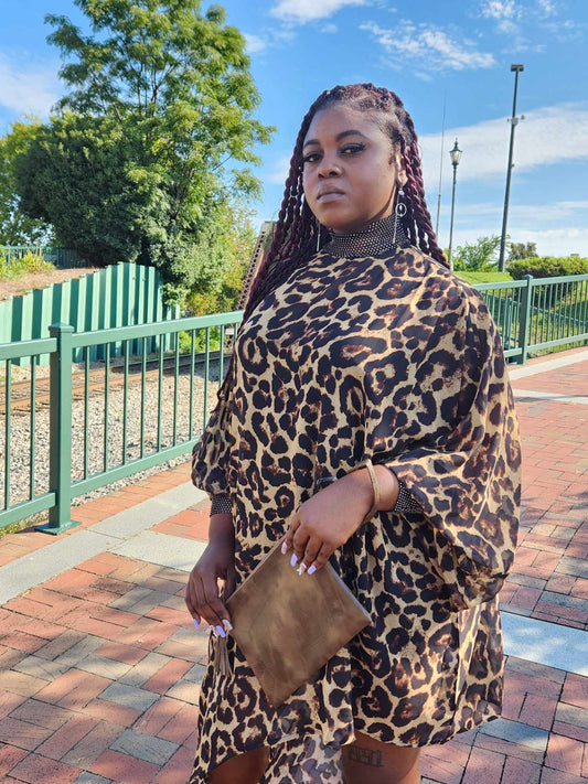 Leopard Asymmetrical Top