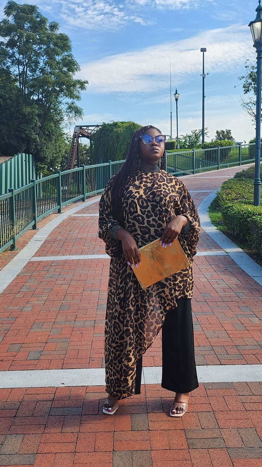 Leopard Asymmetrical Top