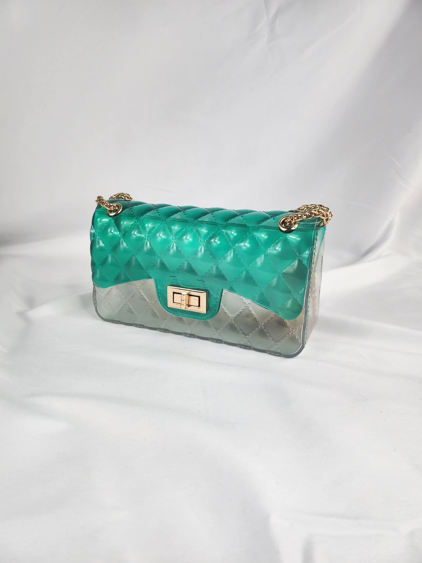 Teal green/clear