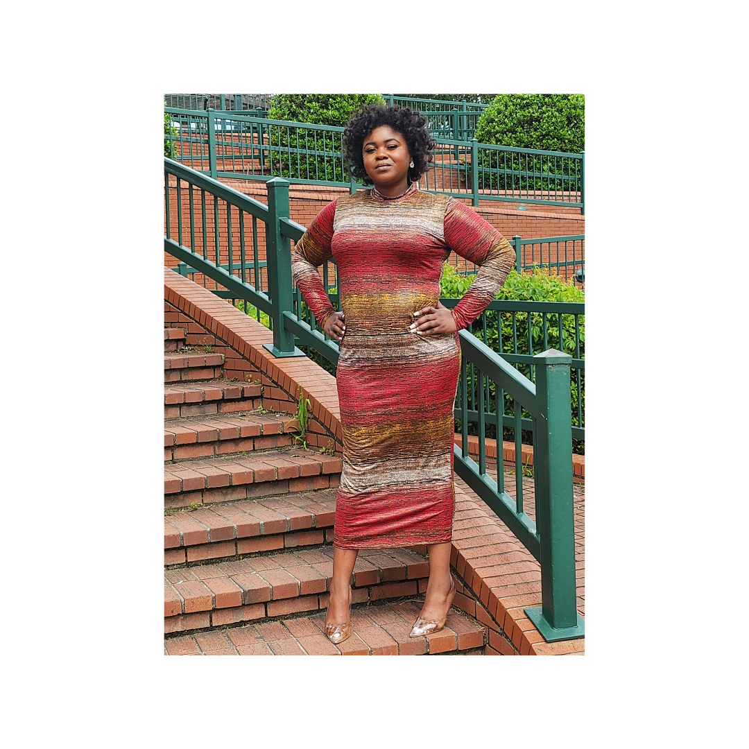 Metallic Maxi Dress