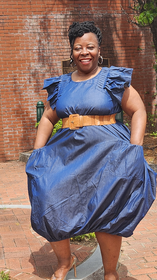 Blue Jean Ballon Dress