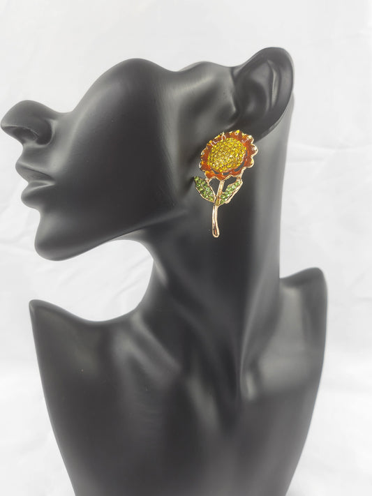 Sunflower earrings