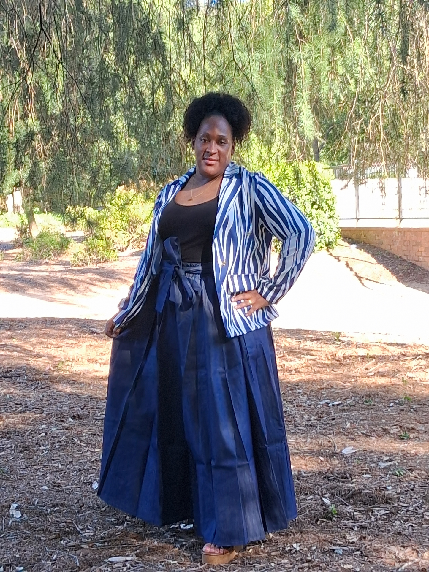 Long Denim Skirt