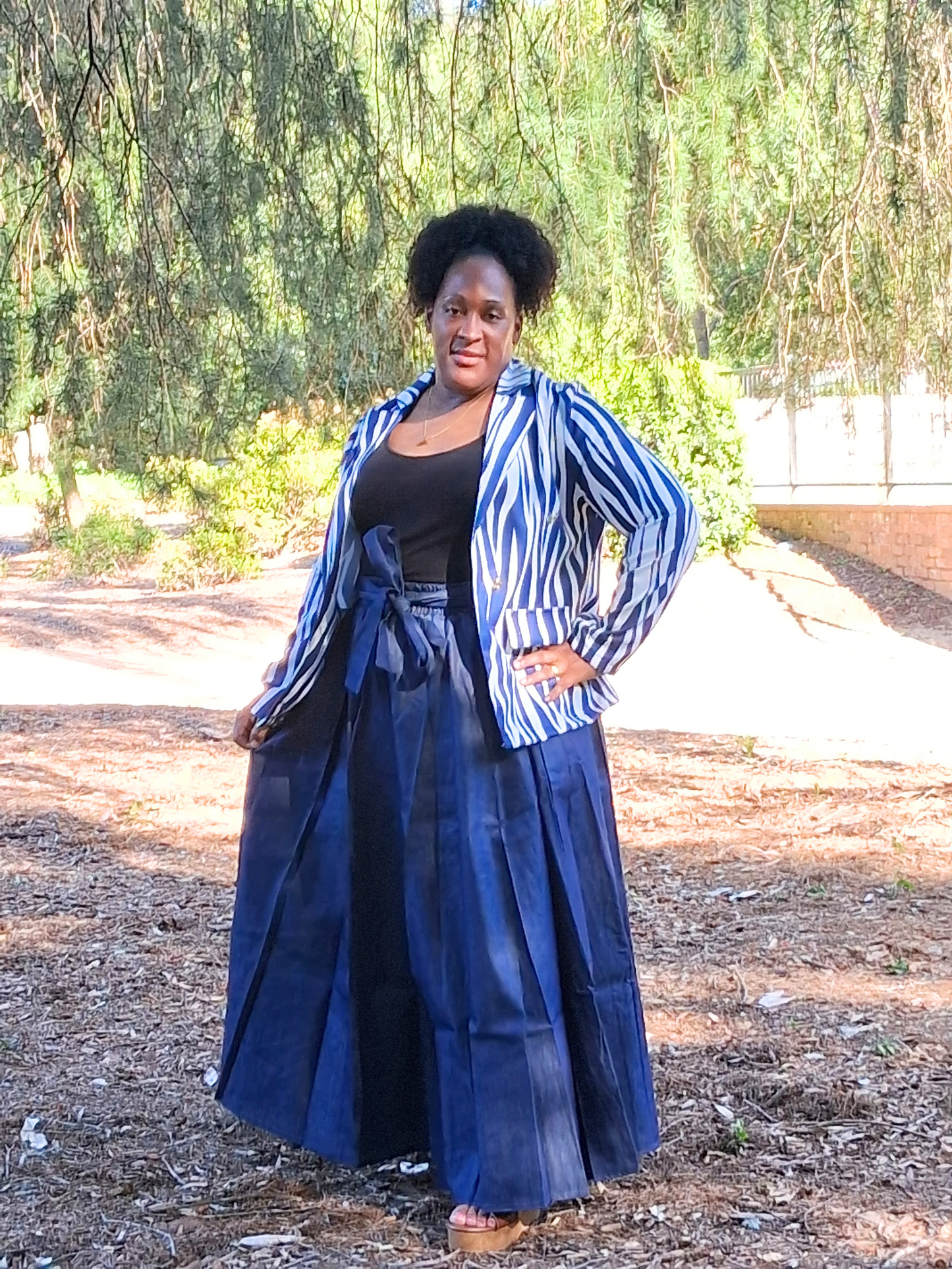 Long Denim Skirt