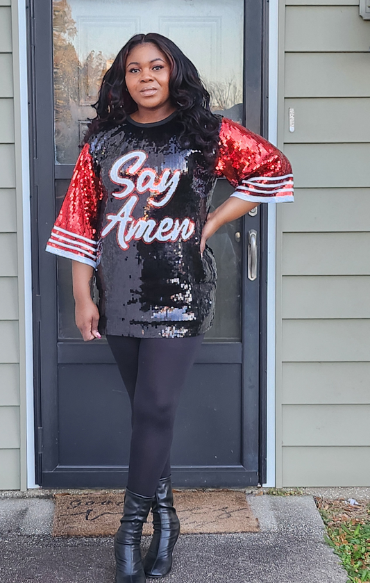 Sequin Amen Shirt