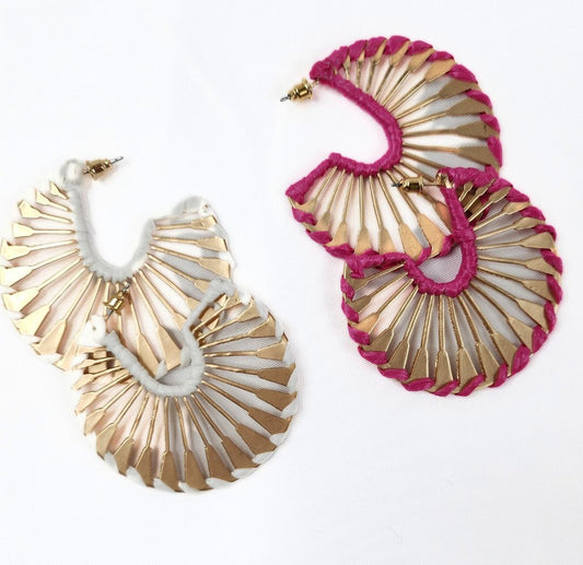 White and gold semi-circle