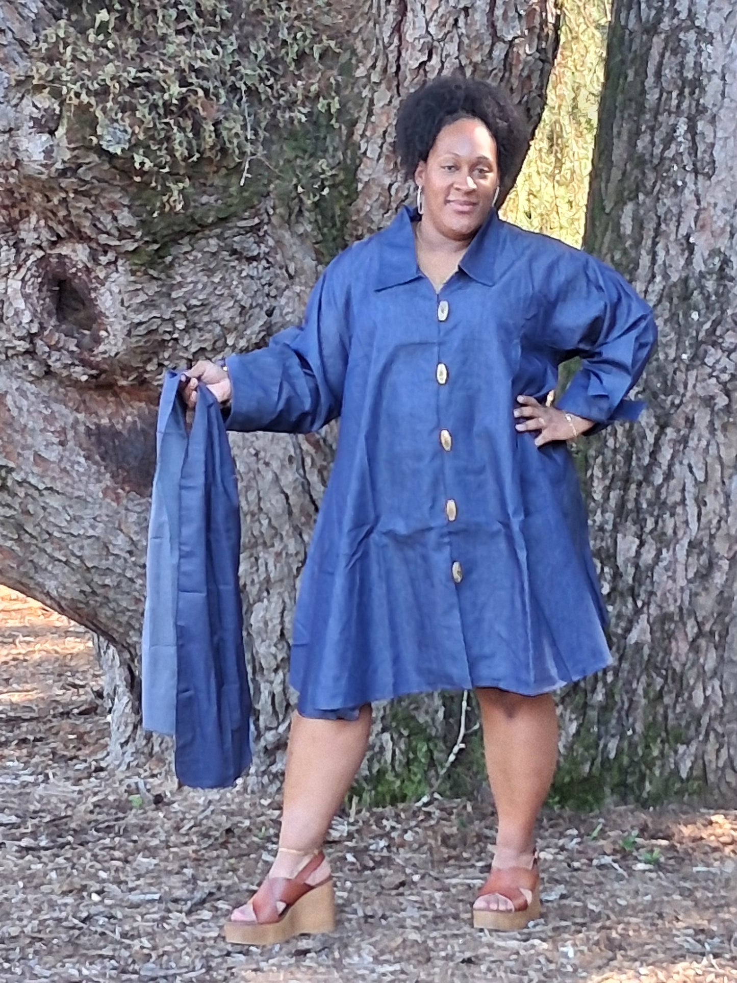 Denim Flare Dress